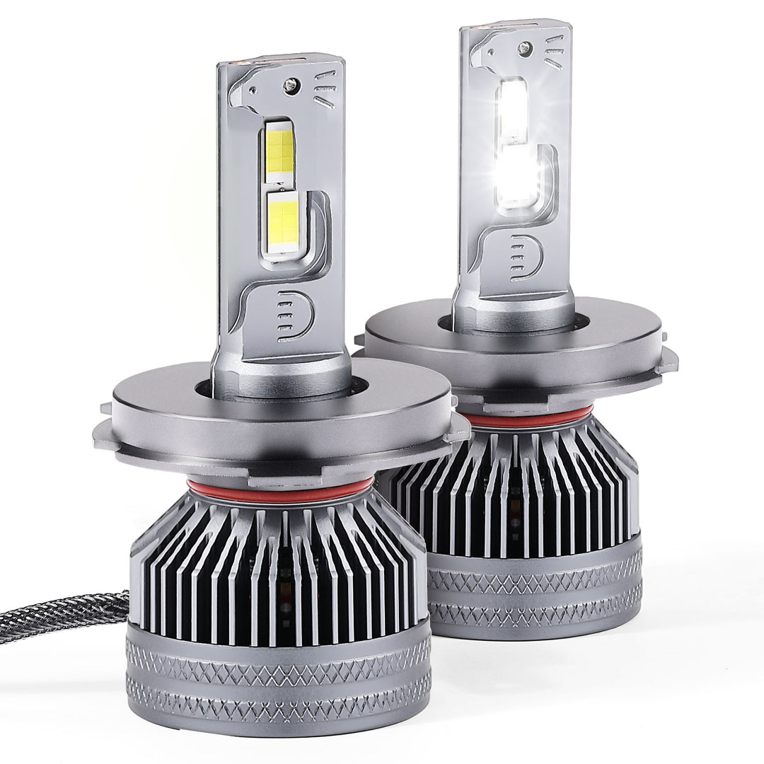 H4/9003 LED Headlight Bulbs for Motorcycle Snowmobile Van Car, Pack of 2 - Kemimoto