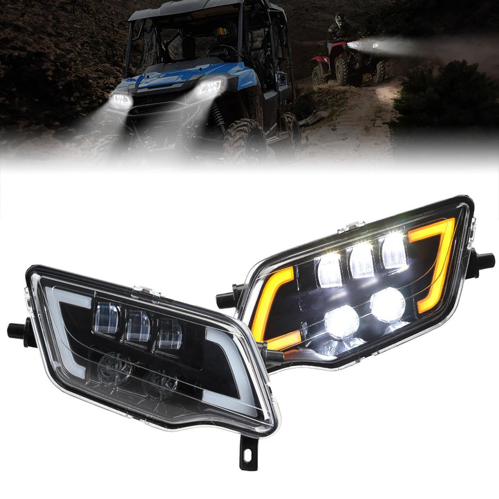 LED Headlight with Turn Signal for Pioneer 1000 700/ Talon 1000 - Kemimoto