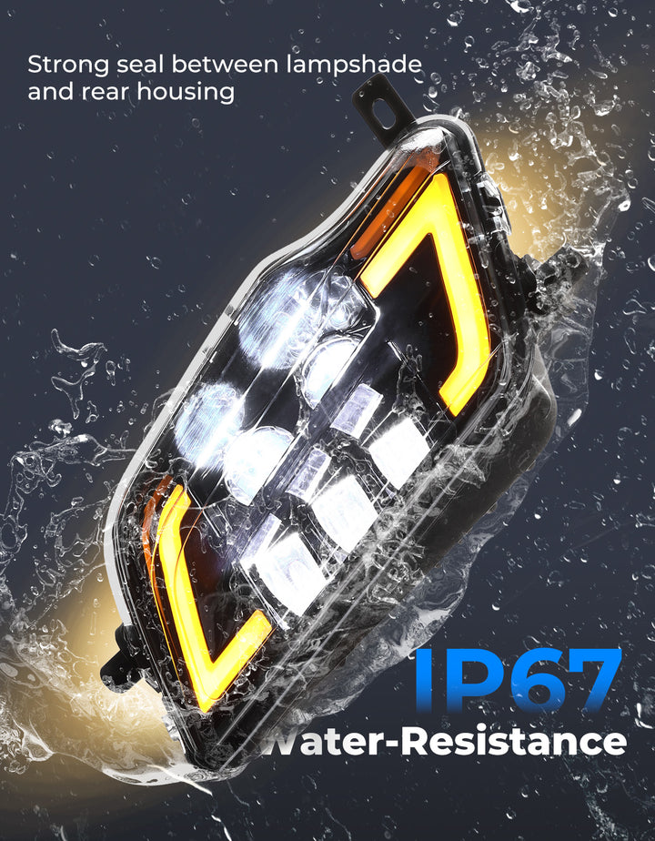 LED Headlight with Turn Signal for Pioneer 1000 700/ Talon 1000 - Kemimoto