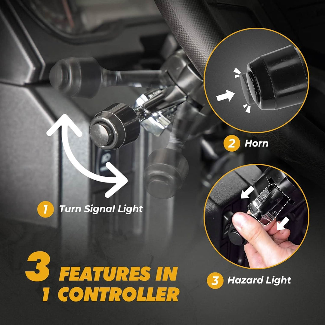 UTV Turn Signal Kit with Horn for Polaris, Can-Am, Kawasaki, Arctic Cat, CFMOTO - Kemimoto