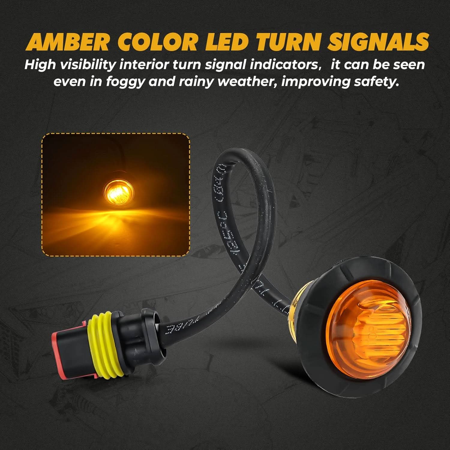 UTV Turn Signal Kit with Horn for Polaris, Can-Am, Kawasaki, Arctic Cat, CFMOTO - Kemimoto