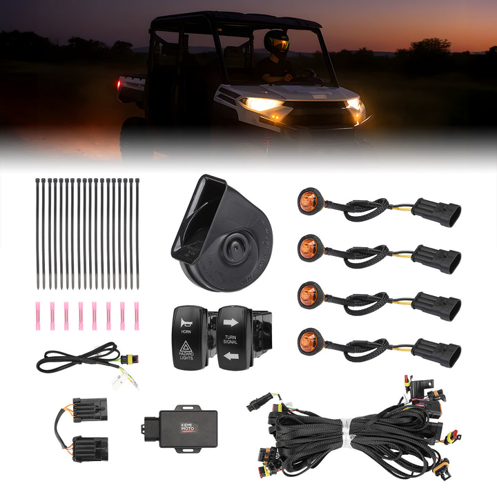 UTV Turn Signal Kit for 2018+ Ranger XP 1000/Crew/2014-2023 RZR XP 1000 - Kemimoto