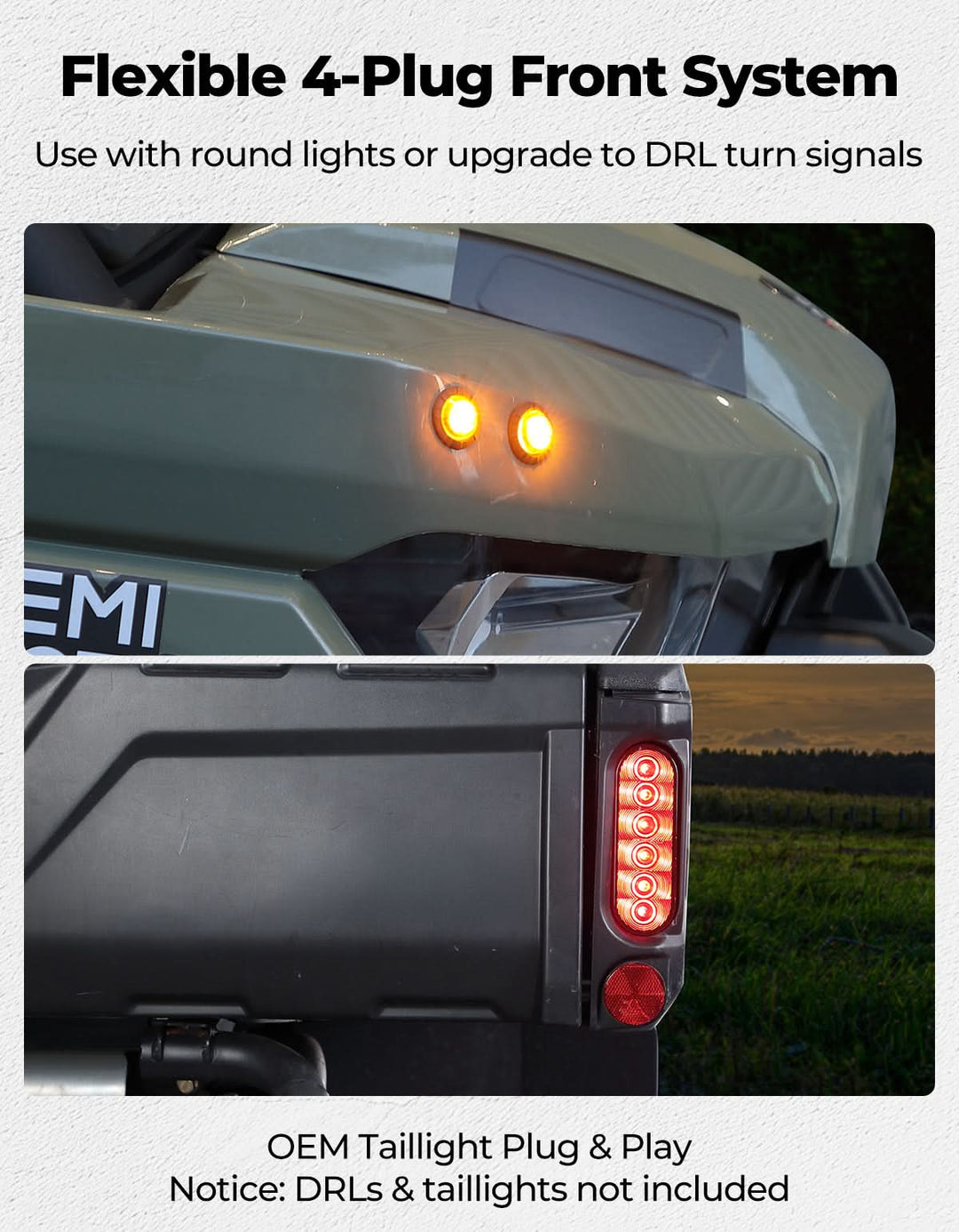 KEMIMOTO Turn Signal Kit For 2020+ Can-Am Defender - Kemimoto