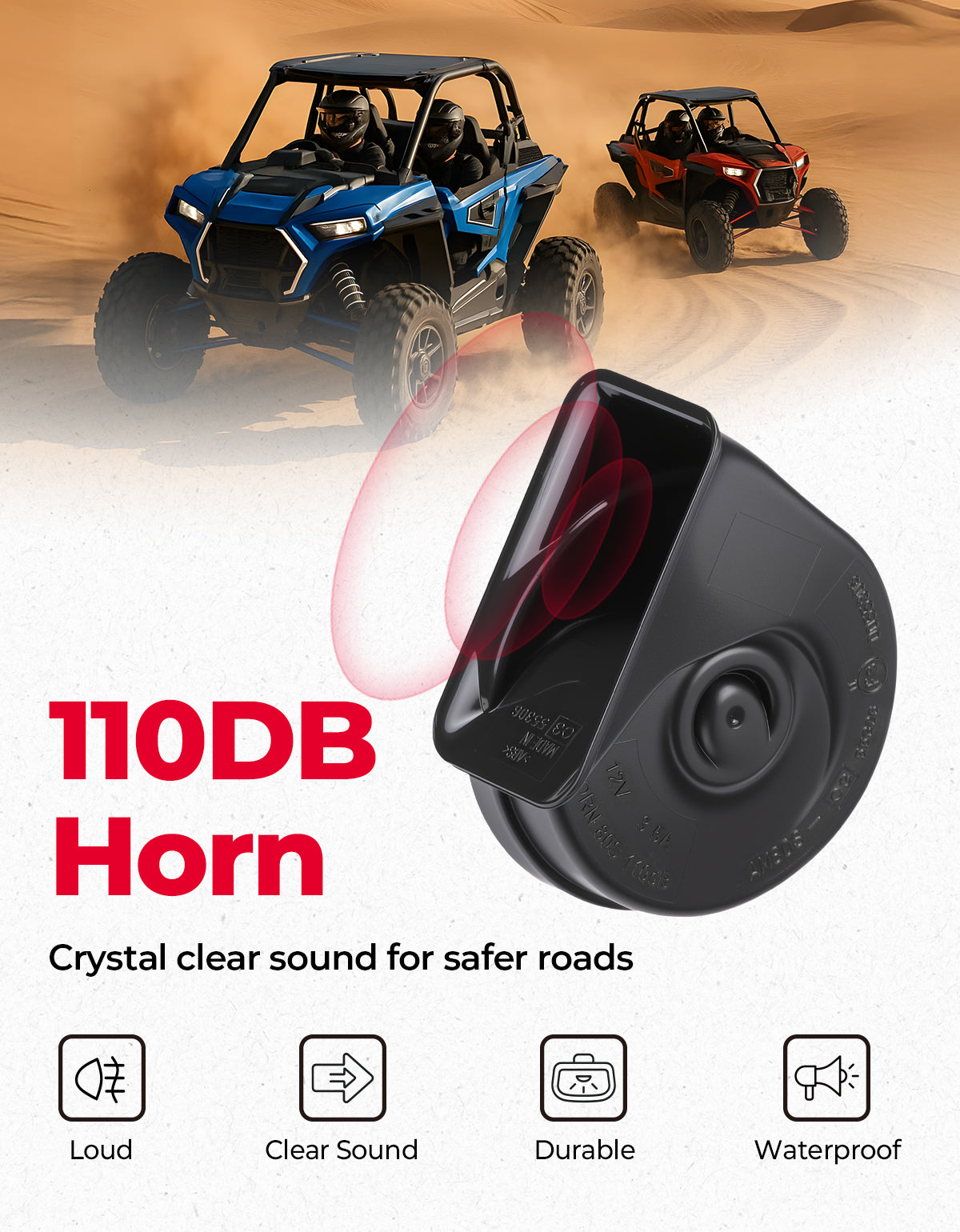 UTV Turn Signal Kit for 2018+ Ranger XP 1000/Crew/2014-2024 RZR XP