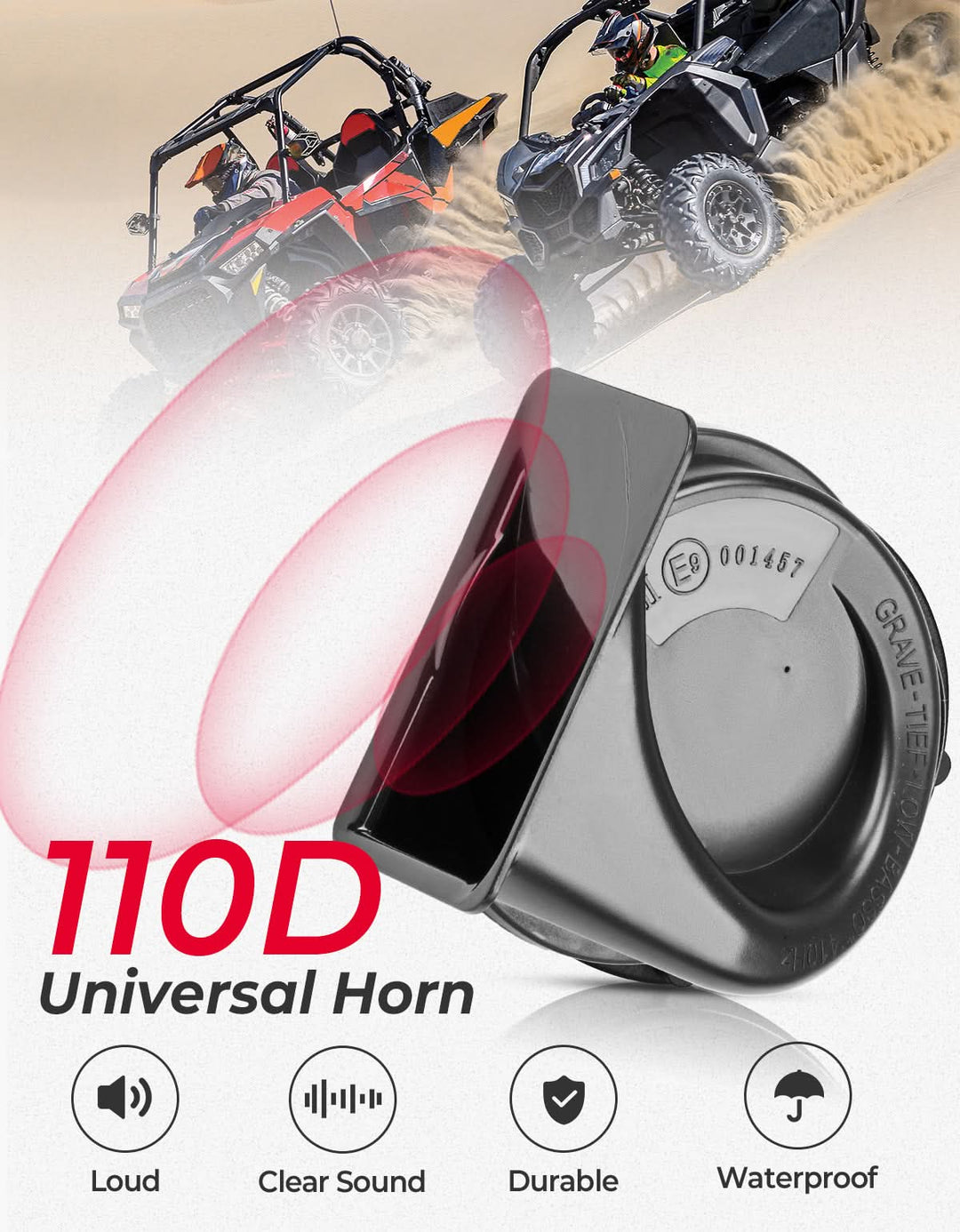 Universal Turn Signal Column Switch with 110D Horn, DC10-48V 10A for Polaris, Can-Am, Golf Cart, Teryx, CFMOTO - Kemimoto