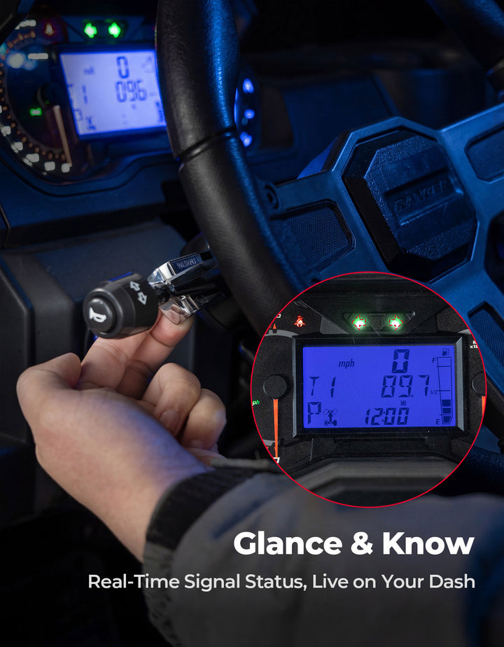 UTV/ATV Universal Turn Signal Kit with Dash Indicator & Sync Taillight - Kemimoto