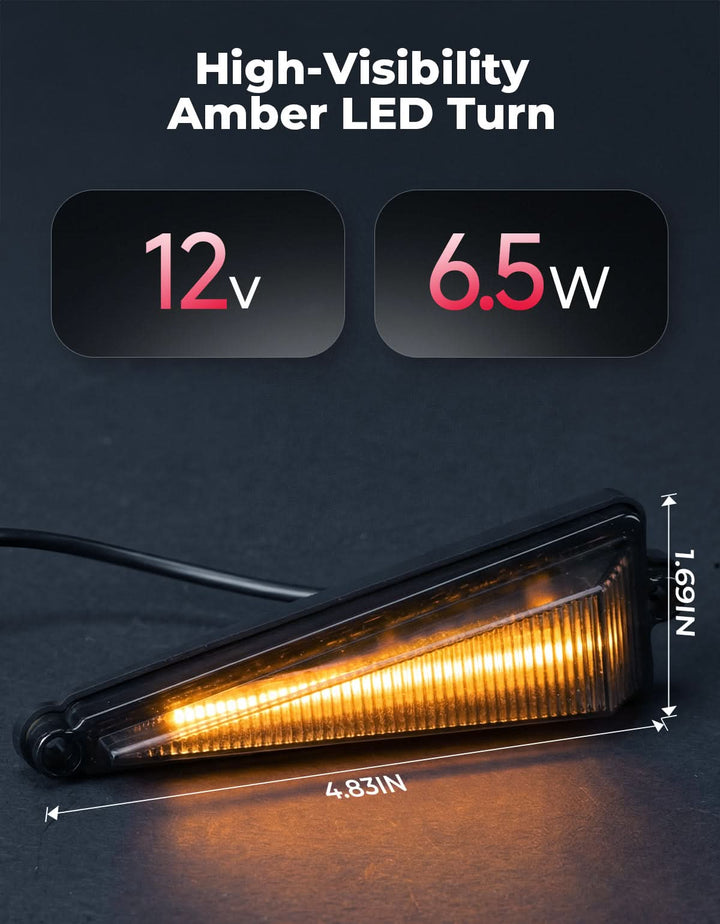 UTV/ATV Universal Turn Signal Kit with Dash Indicator & Sync Taillight - Kemimoto