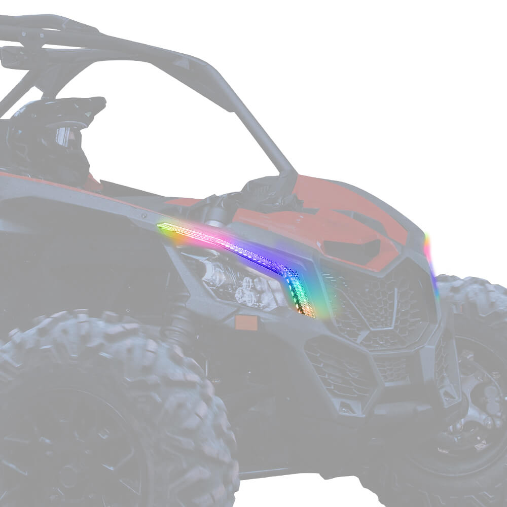 RGB Fang Lights with APP+RF Remote Control for Can-Am Maverick X3/MAX - Kemimoto