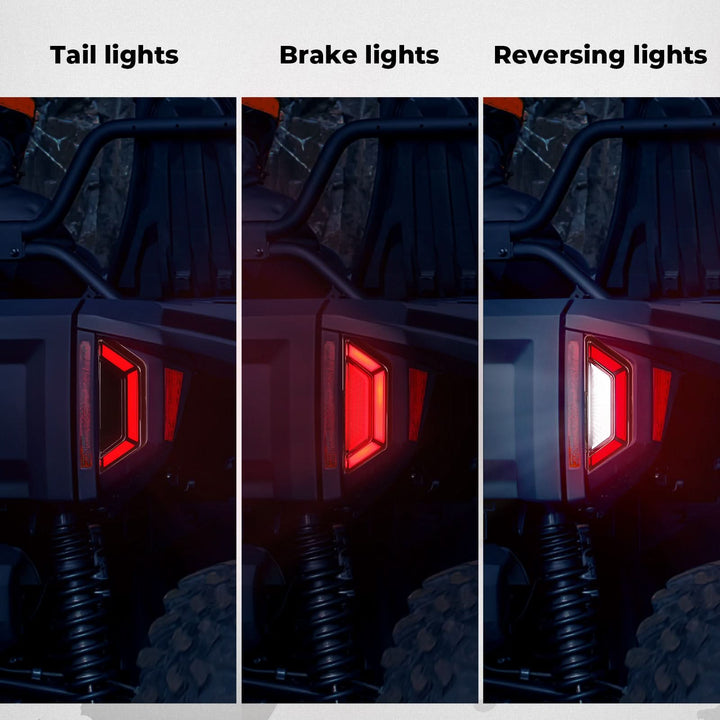 Pair Rear LED Brake Tail Lights Left+Right For Yamaha RMAX2/4 1000 2021-2024 - Kemimoto