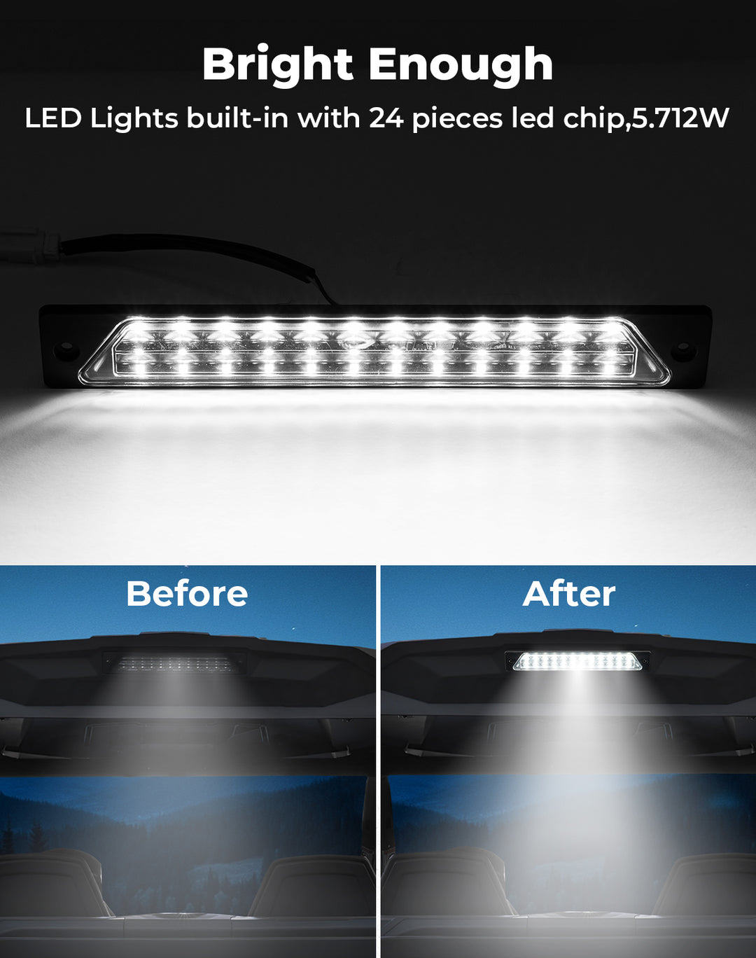 UTV Rear Cargo Bed Light for Can-Am Commander | Maverick Trail Sport - Kemimoto