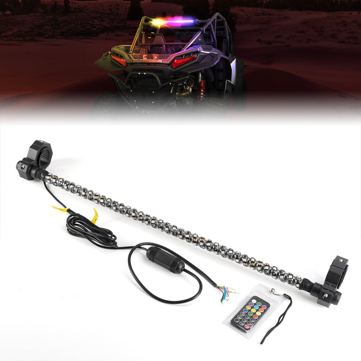 30" LED Chase Light Bar fit 1.5” Roll Cage for Polaris RZR, Can-Am Maverick X3 - Kemimoto