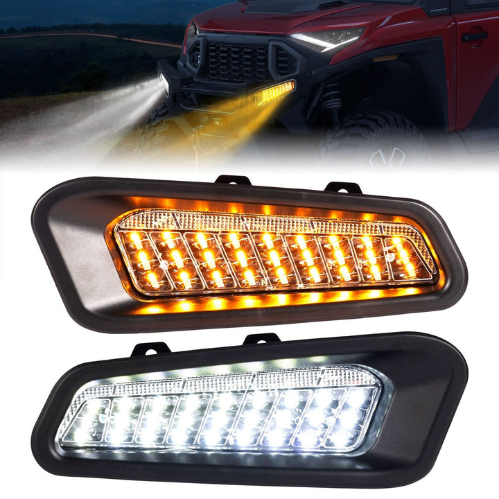 LED Front Bumper Lights for Polaris Ranger XD 1500 / CREW 2024-2025 - Kemimoto