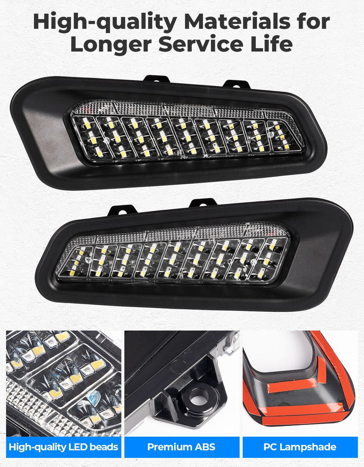 LED Front Bumper Lights for Polaris Ranger XD 1500 / CREW 2024-2025 - Kemimoto