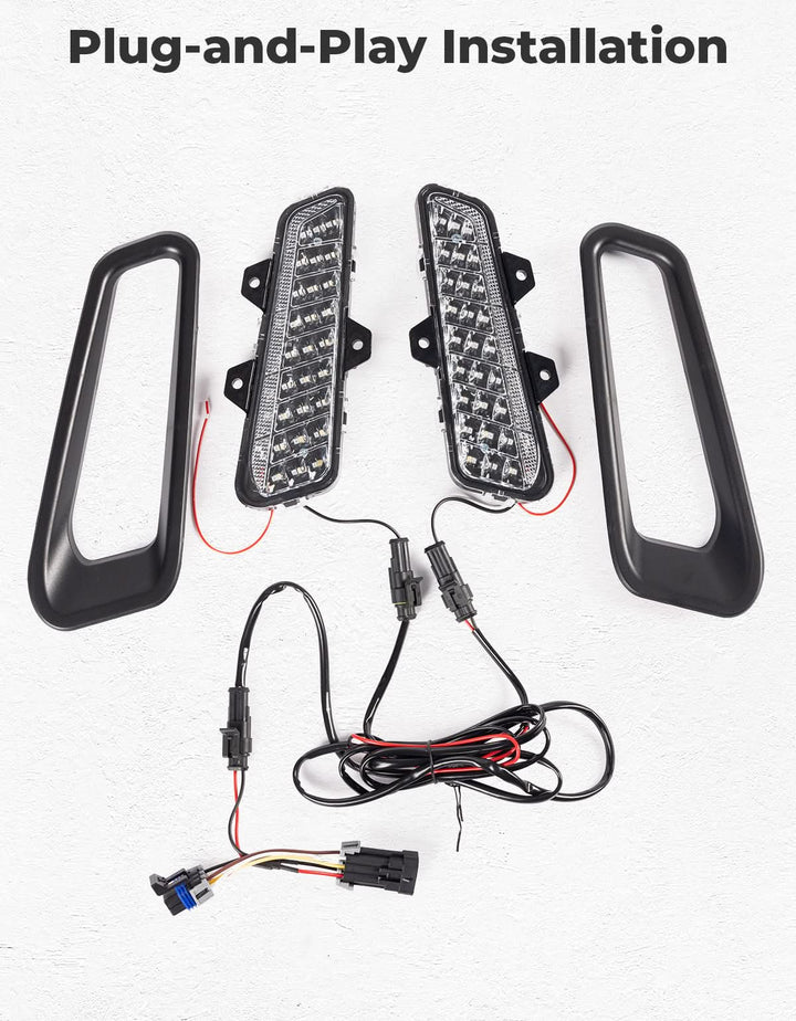 LED Front Bumper Lights for Polaris Ranger XD 1500 / CREW 2024-2025 - Kemimoto
