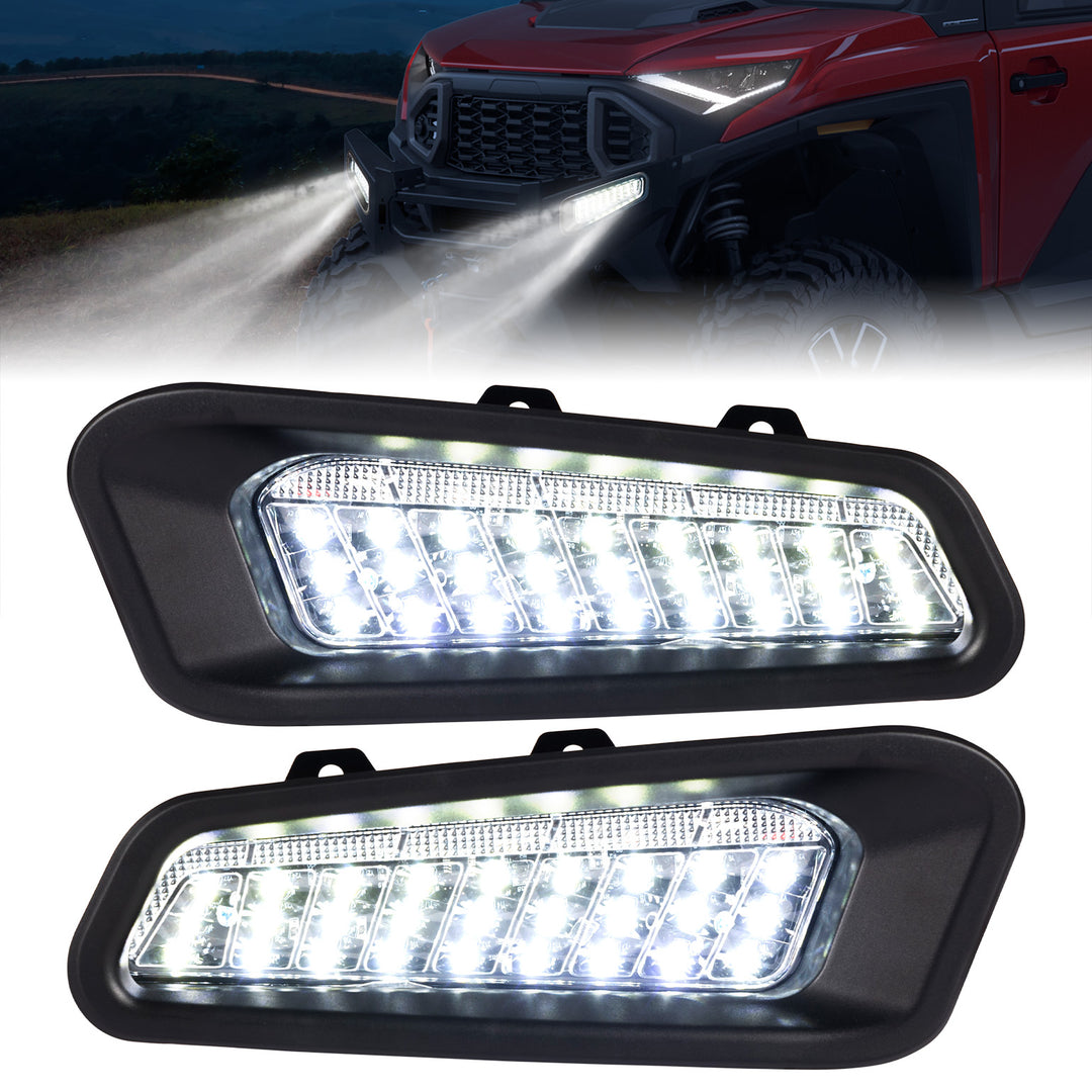 Front Brushguard Auxiliary Lights for Polaris Ranger XD 1500 / CREW 2024 2025 - Kemimoto