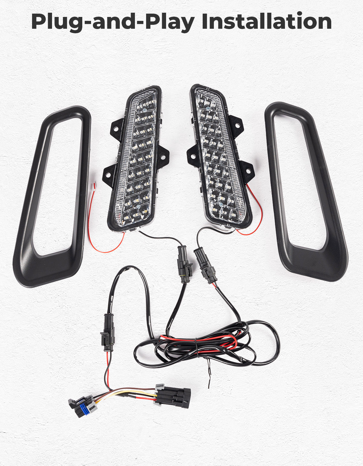 Front Brushguard Auxiliary Lights for Polaris Ranger XD 1500 / CREW 2024 2025 - Kemimoto