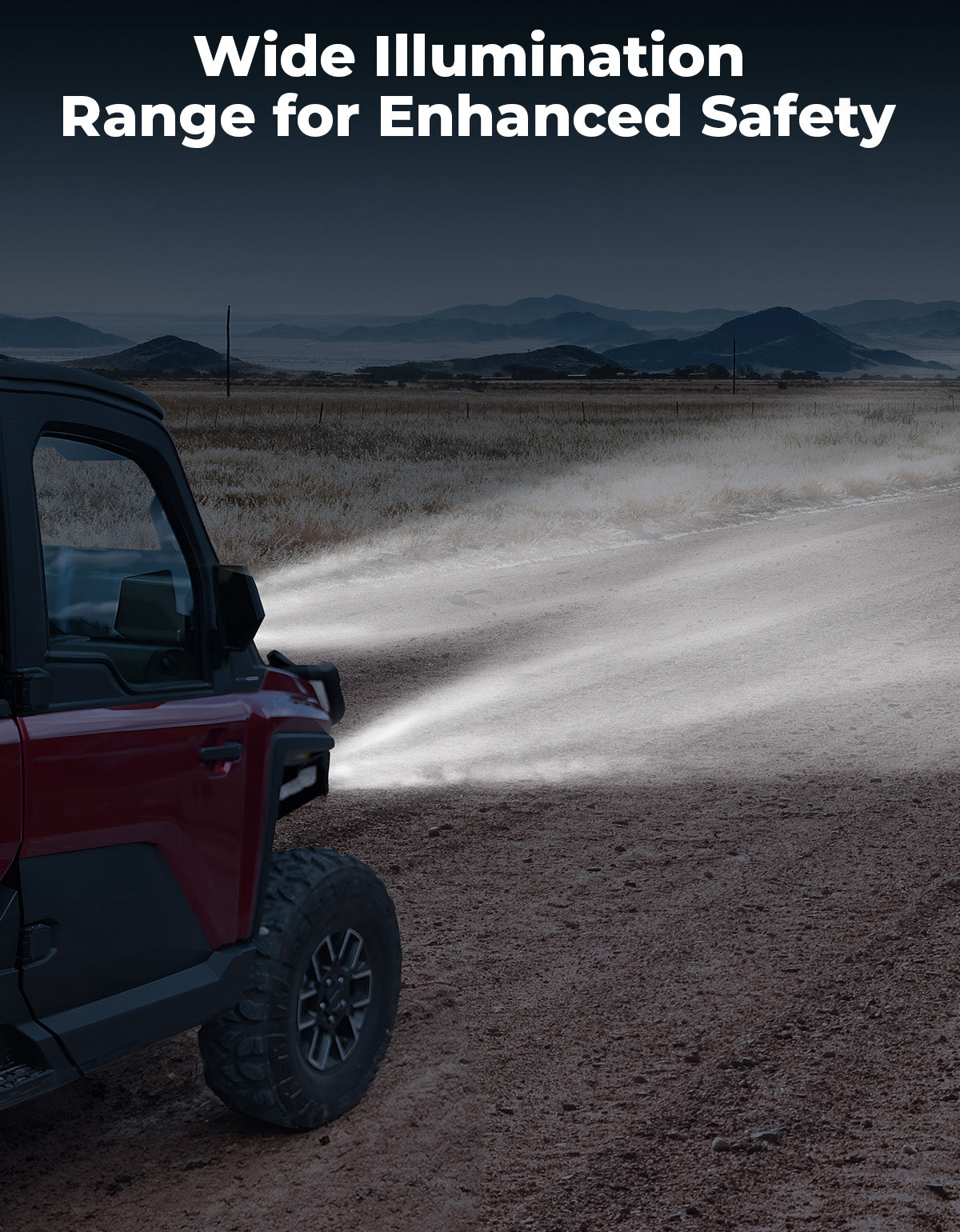 Front Brushguard Auxiliary Lights for Polaris Ranger XD 1500 / CREW 2024 2025 - Kemimoto