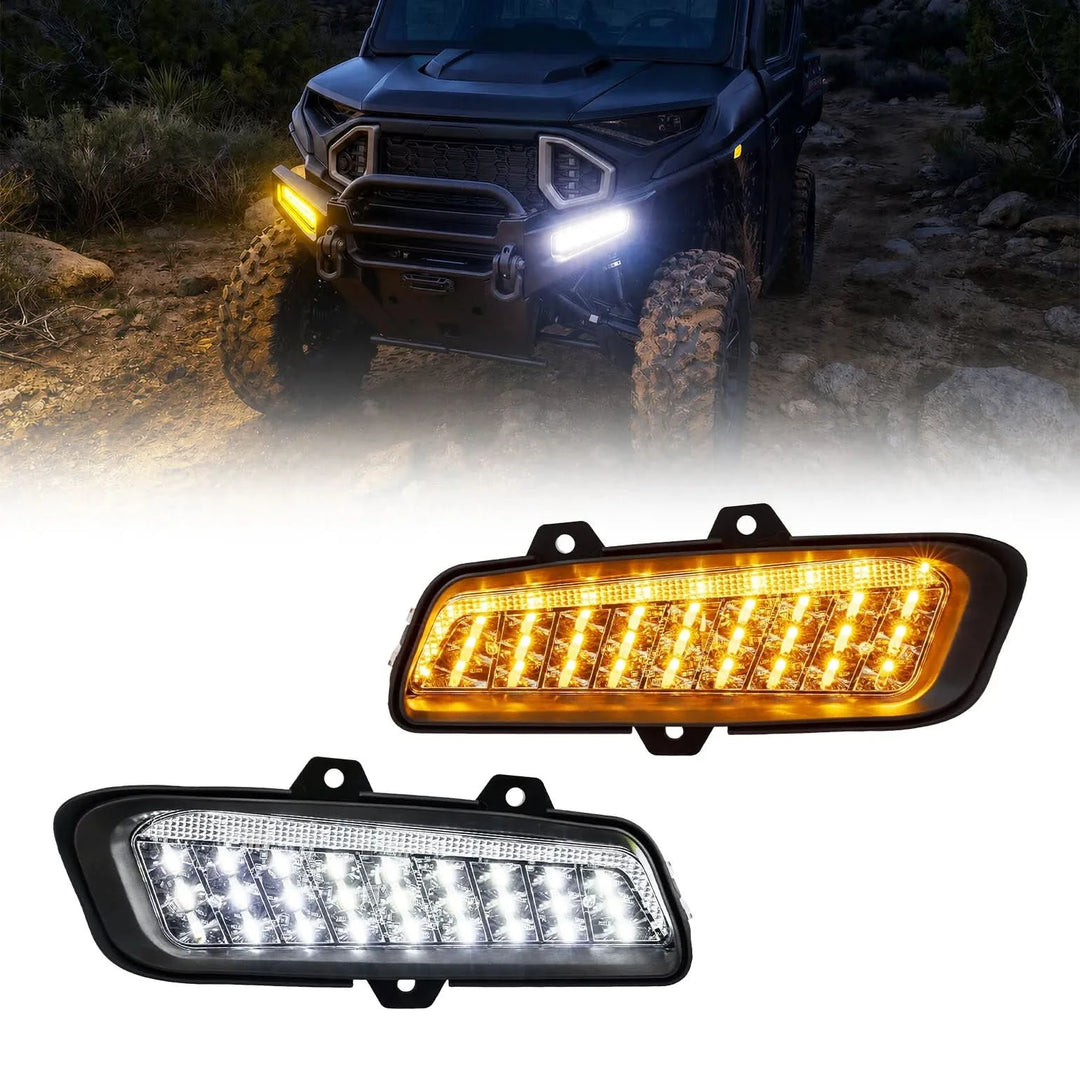 UTV Front Bumper Turn Signal Lights for Polaris Ranger XD 1500 / Crew XD 1500 2024-2026, 2-Piece Set