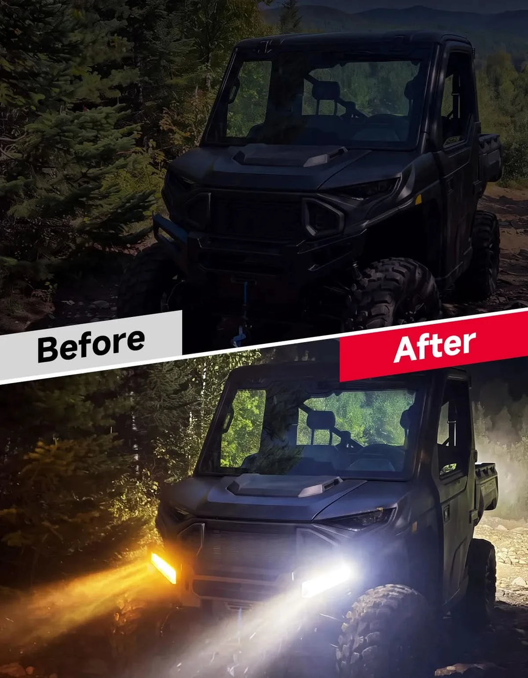 UTV Front Bumper Turn Signal Lights for Polaris Ranger XD 1500 / Crew XD 1500 2024-2026, 2-Piece Set