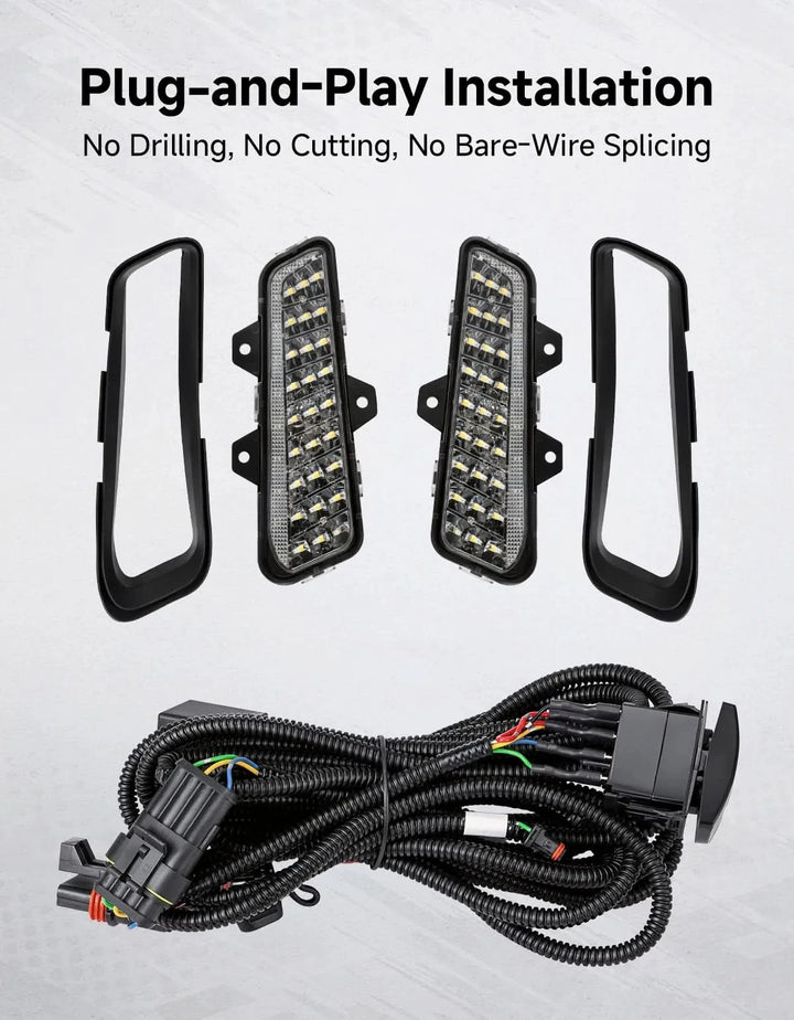 UTV Front Bumper Turn Signal Lights for Polaris Ranger XD 1500 / Crew XD 1500 2024-2026, 2-Piece Set