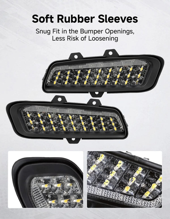 UTV Front Bumper Turn Signal Lights for Polaris Ranger XD 1500 / Crew XD 1500 2024-2026, 2-Piece Set