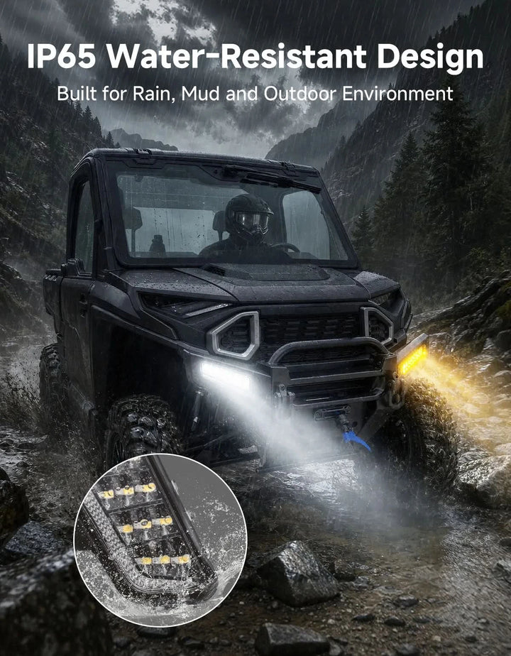 UTV Front Bumper Turn Signal Lights for Polaris Ranger XD 1500 / Crew XD 1500 2024-2026, 2-Piece Set