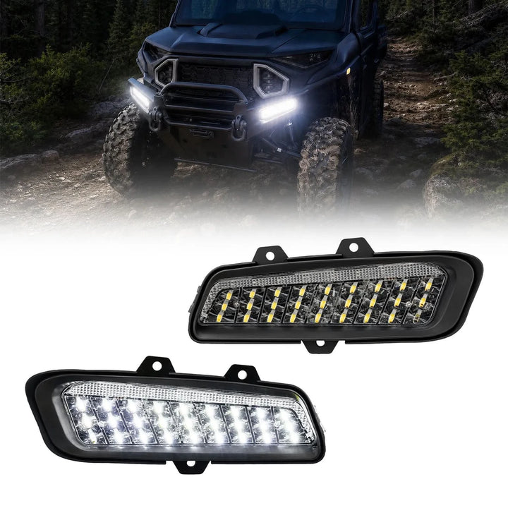 UTV Front Bumper Accent Lights for Polaris Ranger XD 1500 / Crew XD 1500 2024-2026, Plug & Play, 2-Piece Set