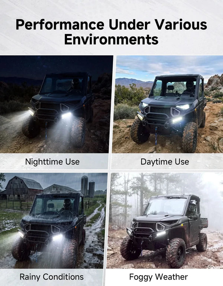 UTV Front Bumper Accent Lights for Polaris Ranger XD 1500 / Crew XD 1500 2024-2026, Plug & Play, 2-Piece Set