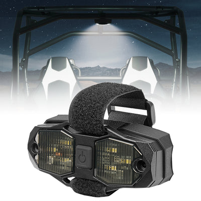 UTV Aluminum Waterproof Dome Light 600mAh Rechargeable for 1.5"-2" Roll Bar - Kemimoto