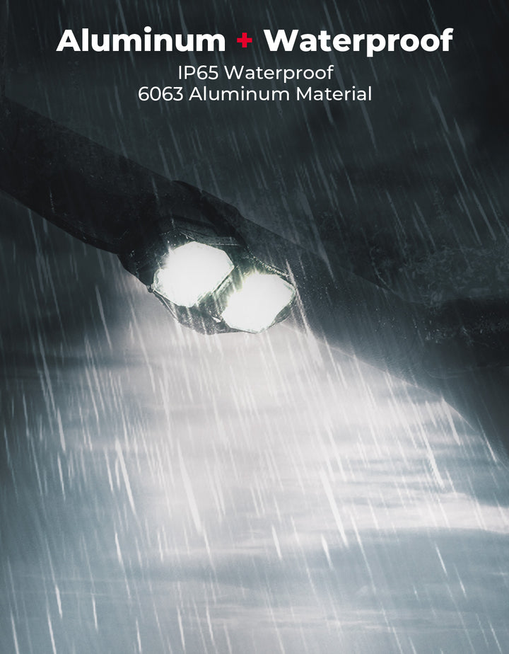 UTV Aluminum Waterproof Dome Light 600mAh Rechargeable for 1.5"-2" Roll Bar - Kemimoto