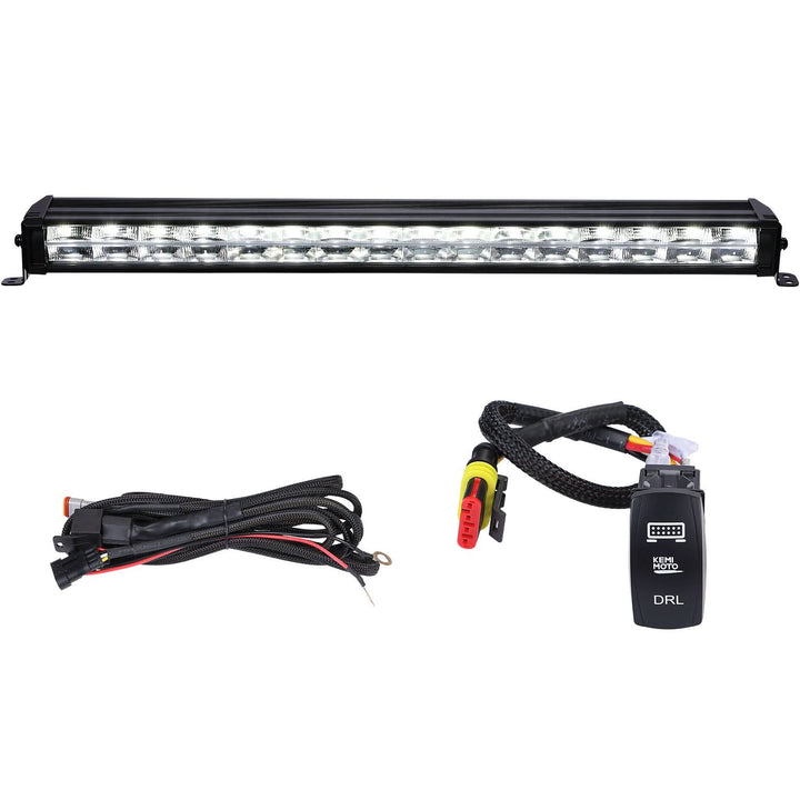 Universal 31" LED Light Bar with White DRL