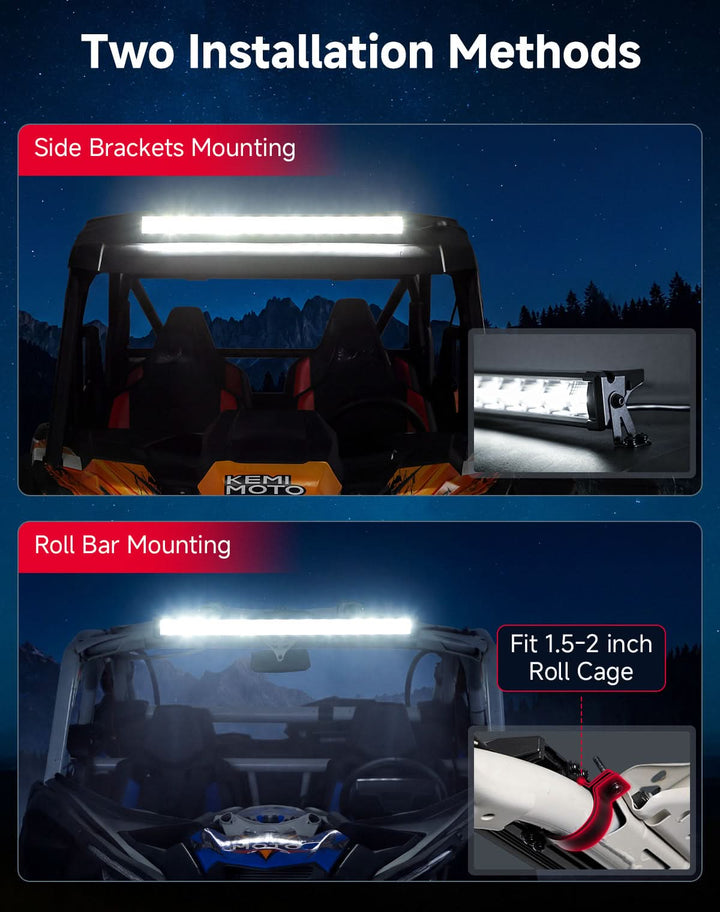 Universal 31" LED Light Bar with White DRL