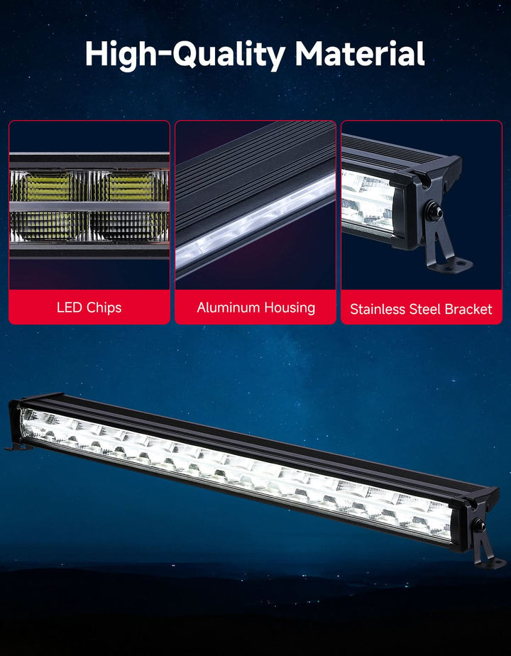 Universal 31" LED Light Bar with White DRL