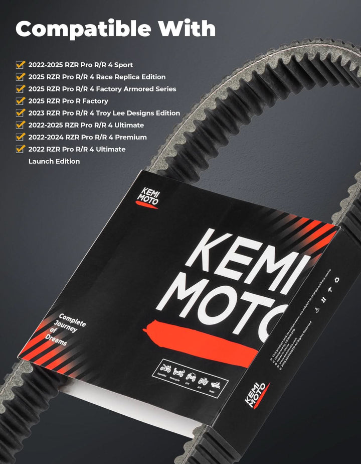 Kemimoto belt with compatibility