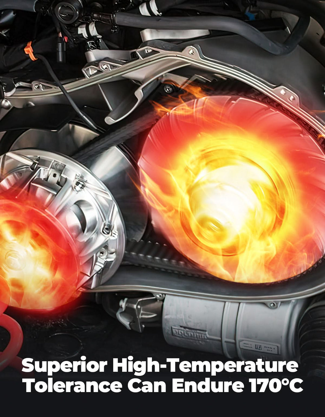 Polaris RZR Pro R drive belt with high-temperature tolerance