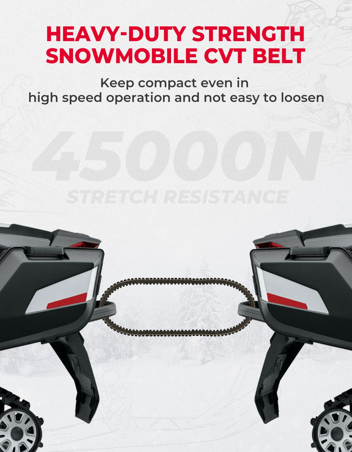 Heavy-Duty Snowmobile CVT Drive Belt for Ski-Doo 850 E-TEC, 900 ACE Turbo - Kemimoto