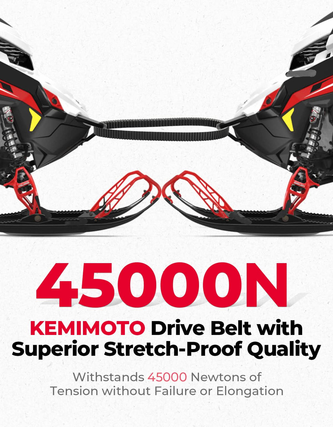 Snowmobile Drive Belt CVT Belt for Polaris 850 RMK/Khaos/PRO RMK/Slash (155/165/146) - Kemimoto