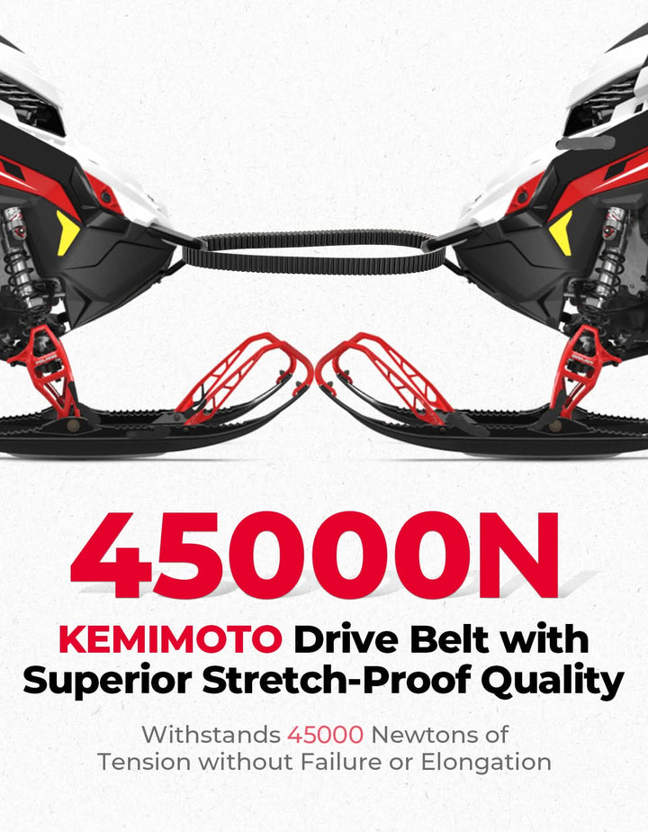Snowmobile Drive Belt CVT Belt for Polaris 850 RMK/Khaos/PRO RMK/Slash (155/165/146) - Kemimoto