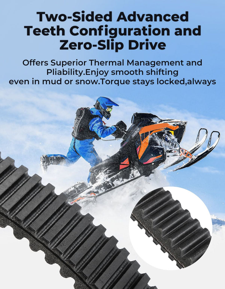 Snowmobile Drive Belt CVT Belt for Polaris 850 RMK/Khaos/PRO RMK/Slash (155/165/146) - Kemimoto