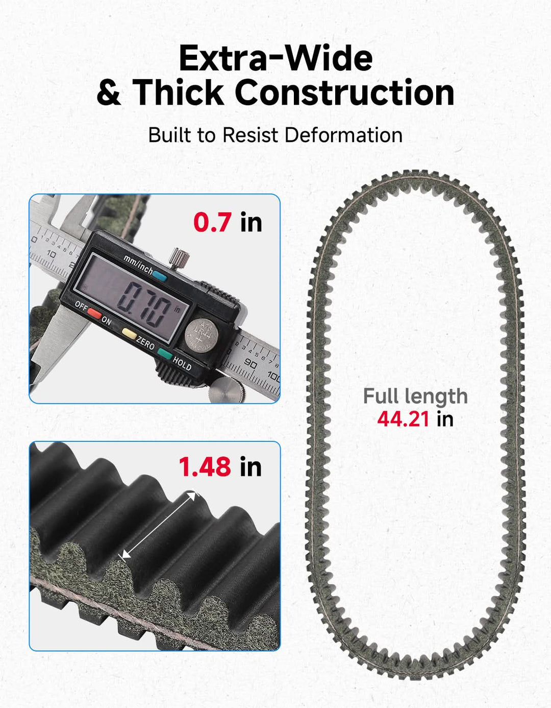 Drive Belt for Can-Am Maverick X3 Models Heavy-Duty CVT Belt Built for Smooth Engagement & Long-Lasting Performance
