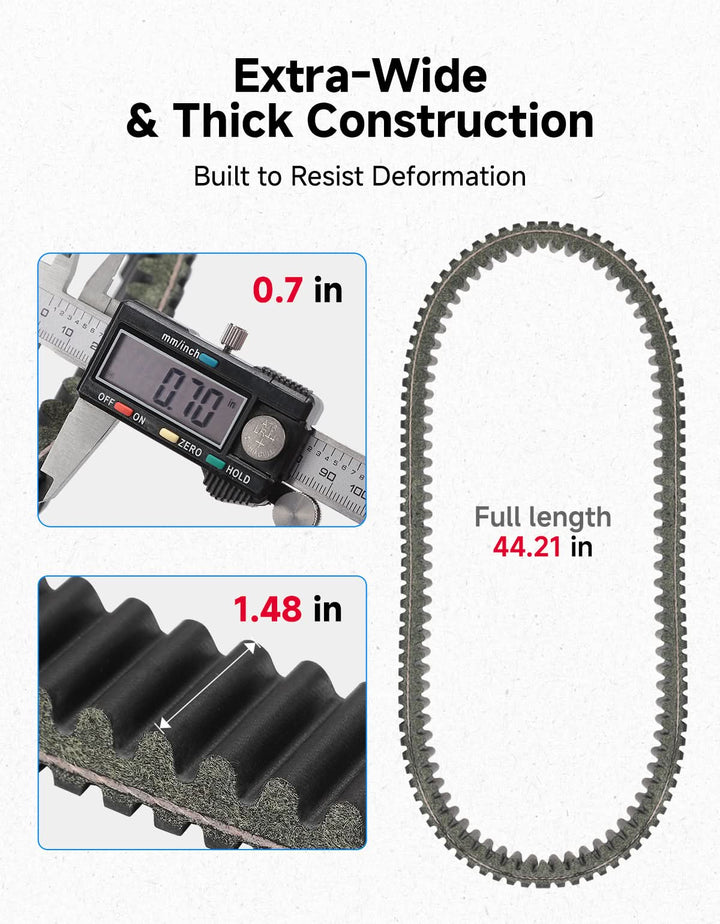 Drive Belt for Can-Am Maverick X3 Models Heavy-Duty CVT Belt Built for Smooth Engagement & Long-Lasting Performance