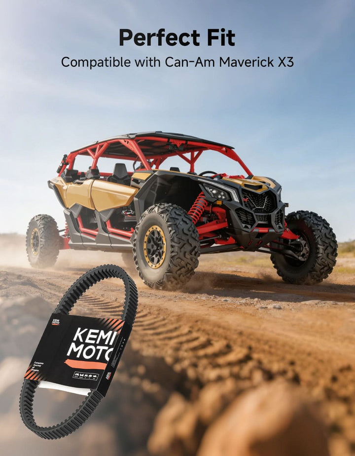 Drive Belt for Can-Am Maverick X3 Models Heavy-Duty CVT Belt Built for Smooth Engagement & Long-Lasting Performance