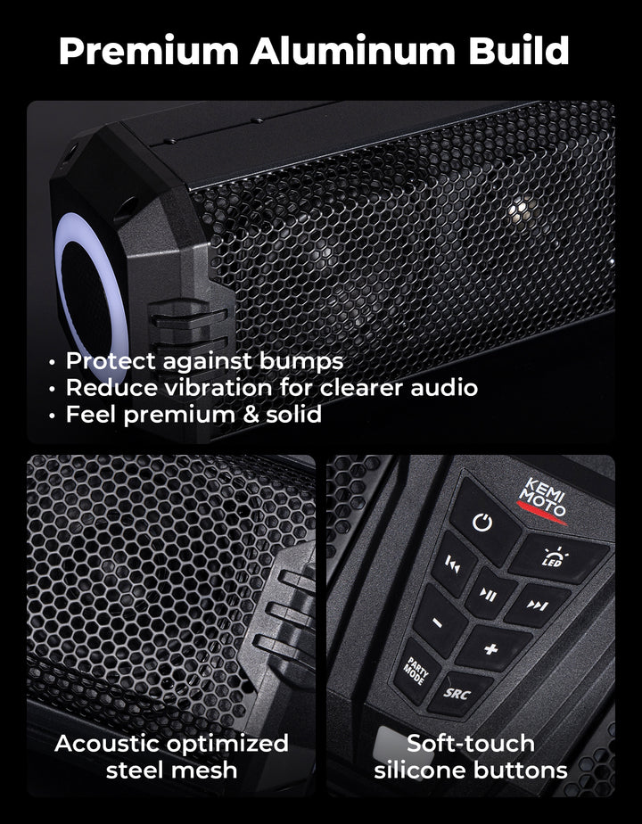 KEMIMOTO Midnight 80 32-inch 6-Speaker RGB UTV Sound Bar