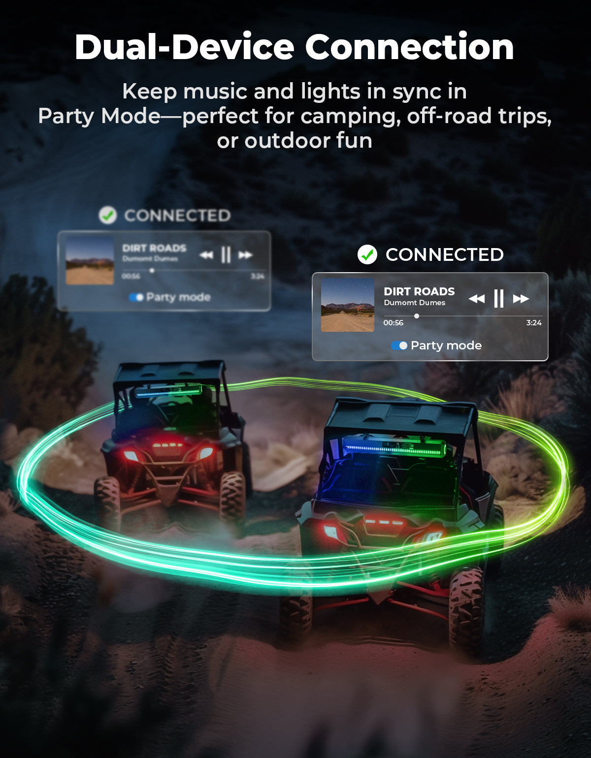 KEMIMOTO Midnight 80 32-inch 6-Speaker RGB UTV Sound Bar
