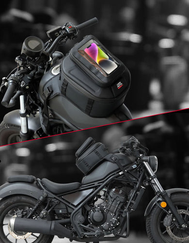 Motorcycle Tank Bag 13-16L Waterproof Hard Shell with Phone Holder