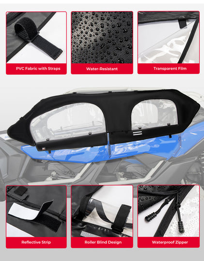 Upgraded Soft Cab Enclosure Upper Doors for Can-Am Maverick X3 MAX - Kemimoto