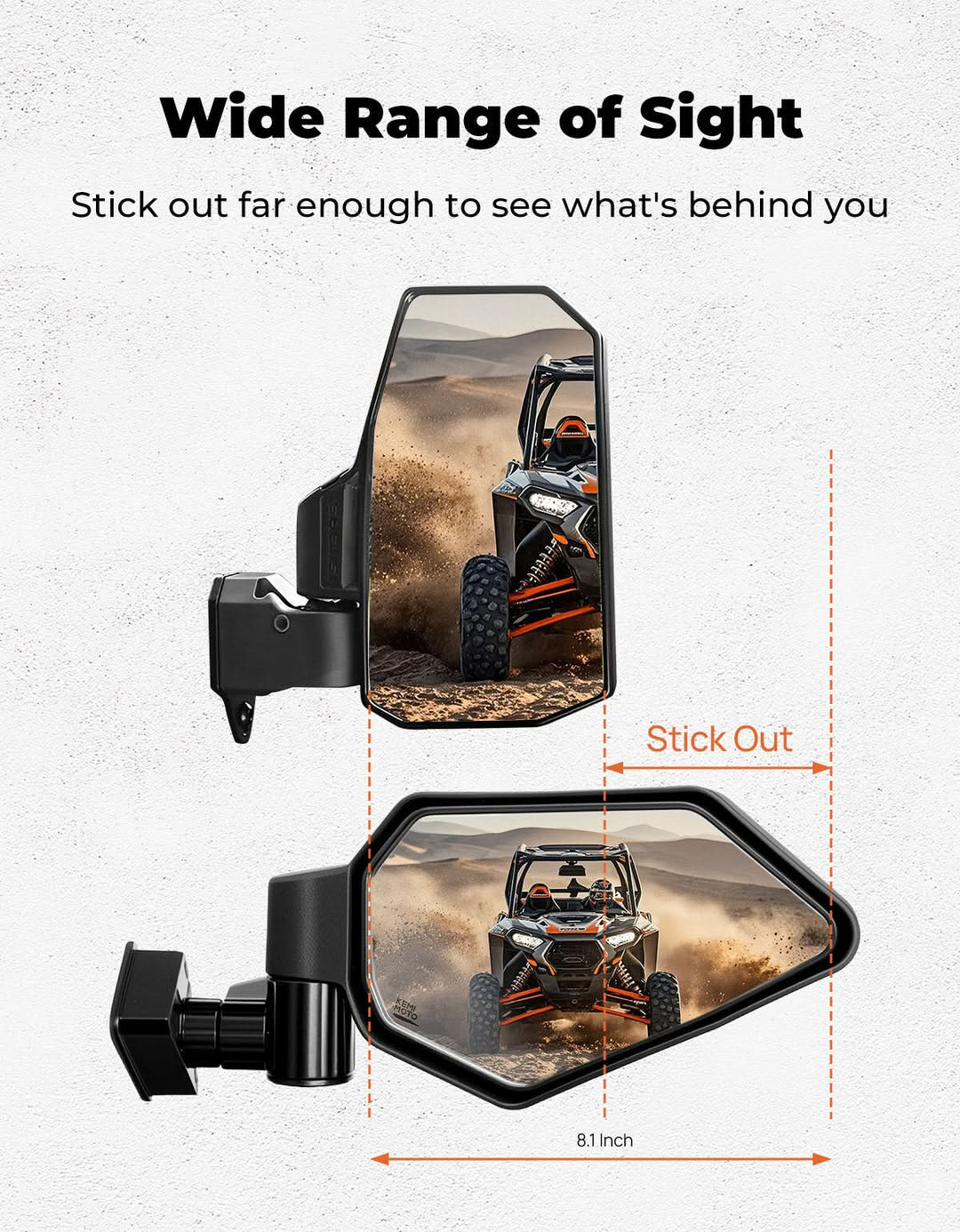 Can-Am Maverick X3 & Max RS DS Turbo Side Mirrors US Flag Pattern（2017-2025）