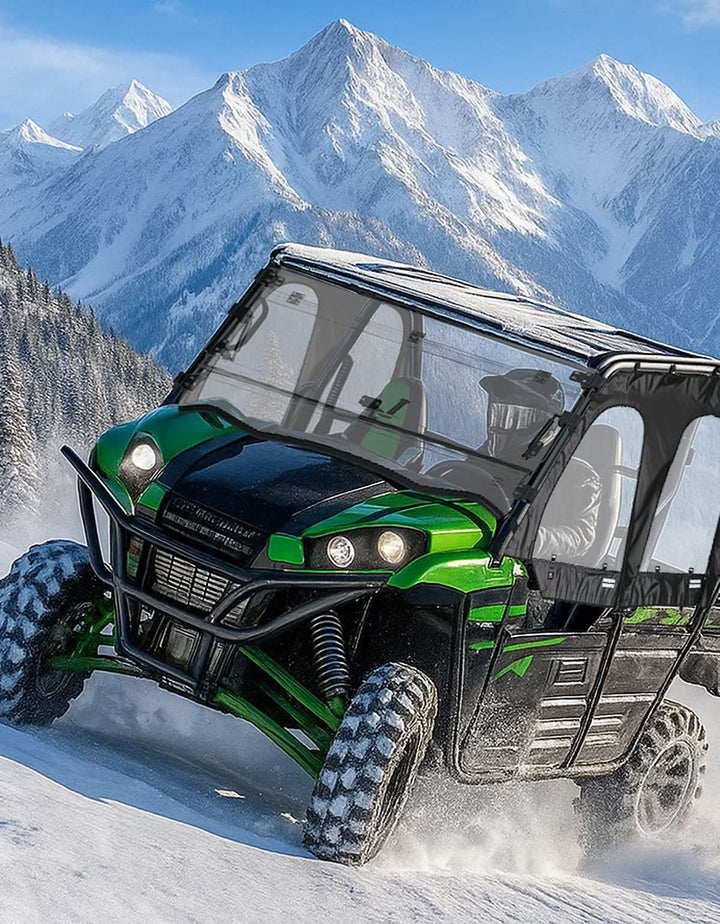 3-in-1 Flip Windshield For Kawasaki Teryx