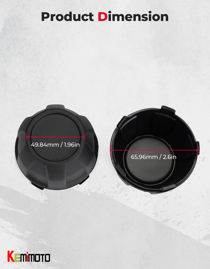 kemimoto 4PCS Tire Wheel Hub Caps for Kawasaki Teryx KRX 1000 - Kemimoto