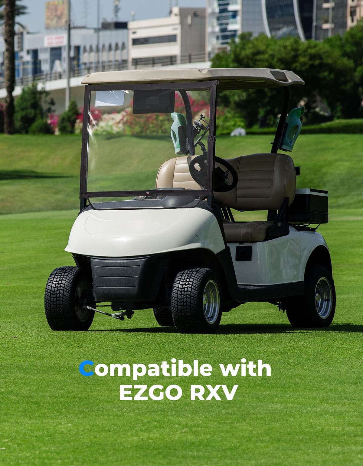 Foldable Golf Cart Windshield for EZGO RXV - Kemimoto